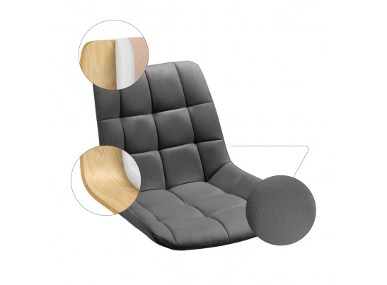 Комплект стульев Стронг 4 шт темно-серый / черный в Кургане