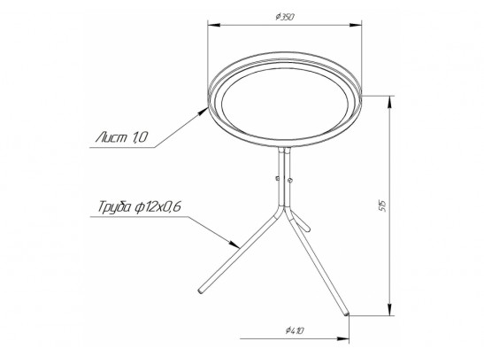 Журнальный столик SHT-CT11 черный муар в Кургане