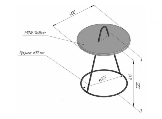 Журнальный столик SHT-CT36 дуб тортуга / черный муар в Кургане