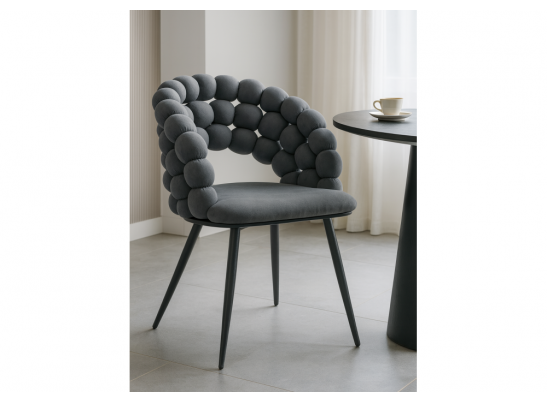 Стул на металлокаркасе Ball dark gray / black в Кургане