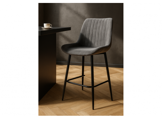 Полубарный стул Вейв темно-серый / черный в Кургане