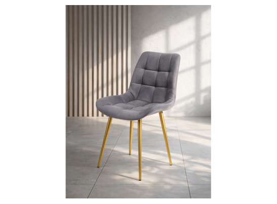 Стул на металлокаркасе Челси К темно-серый (zd 995) / золотой в Кургане