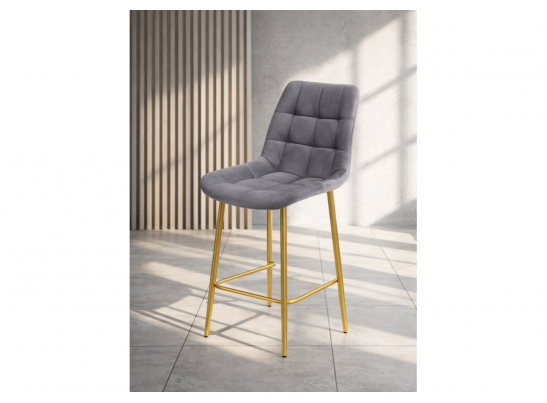 Полубарный стул Челси 360 темно-серый (zd 995) / золотой в Кургане