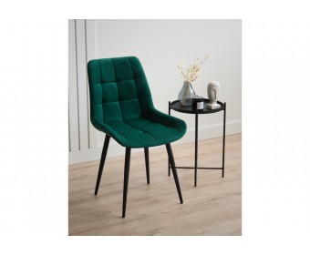 Стул на металлокаркасе Челси К зеленый (zd 667) / черный