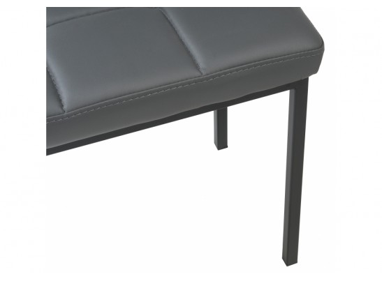 Банкетка Дион кожзам темно-серый / черный матовый в Кургане