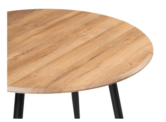 Деревянный стол Абилин 100х76 дуб вотан / черный матовый в Кургане