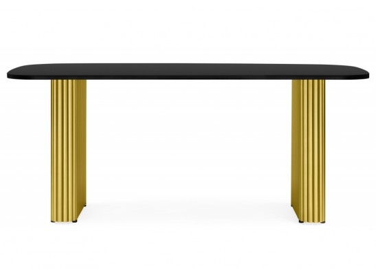 Деревянный стол Бавария B 200 х 90 черная пленка шагрень / золото