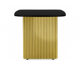 Деревянный стол Бавария B 200 х 90 черная пленка шагрень / золото