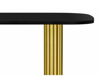 Деревянный стол Бавария B 200 х 90 черная пленка шагрень / золото