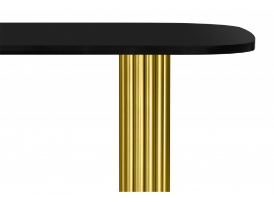 Деревянный стол Бавария B 200 х 90 черная пленка шагрень / золото
