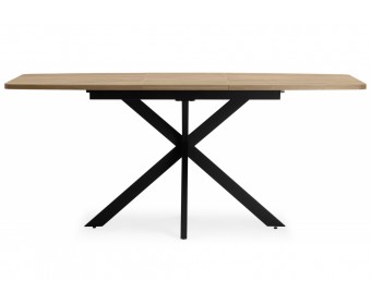 Деревянный стол Индиана 130(170)x80 дуб кунео / черный