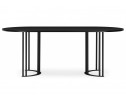 Деревянный стол Хьюго О 200 х 90 черная шагрень пленка / черные ноги в Кургане