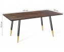 Деревянный стол SHT-TU14/МДФ 120/80 палисандр / чёрный муар / золото в Кургане