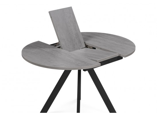 Деревянный стол Трейси 90(120)х90х75 бетон / черный в Кургане