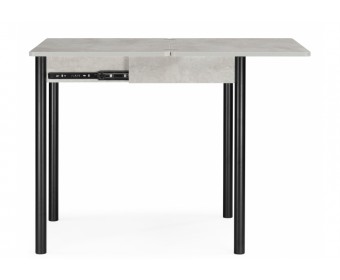 Деревянный стол Валдез 50(100) х 700 бетон метрополитан / черный матовый