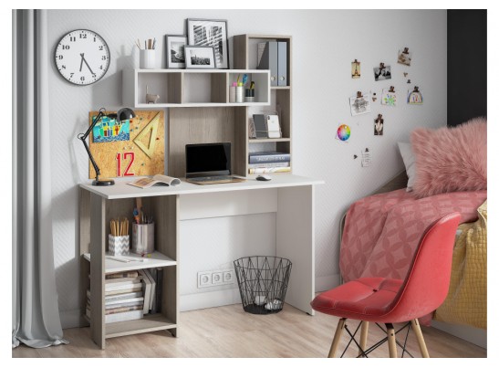 Письменный стол Эфес дуб крафт серый / белый в Кургане