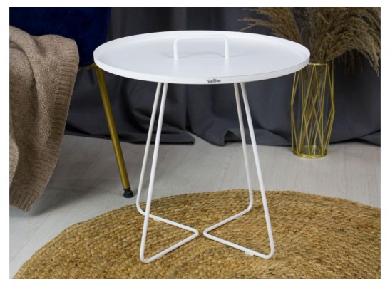 Журнальный столик Sheffilton SHT-CT42 белый муар в Кургане