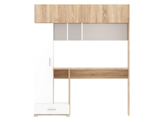 Компьютерный стол Бишоп 1 150х57х180 дуб сонома / белый в Кургане
