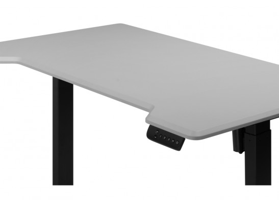 Компьютерный стол Маркос 120х75 светло-серый / черный в Кургане