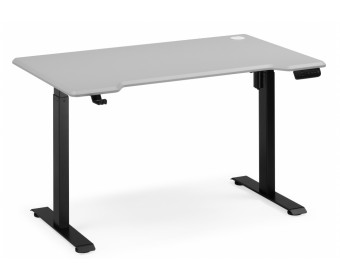 Компьютерный стол Маркос 140х80 светло-серый / черный