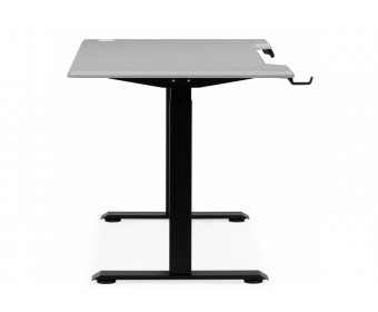 Компьютерный стол Маркос 140х80 светло-серый / черный