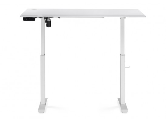 Компьютерный стол Маркос с механизмом подъема 140х80х75 белая шагрень / белый в Кургане