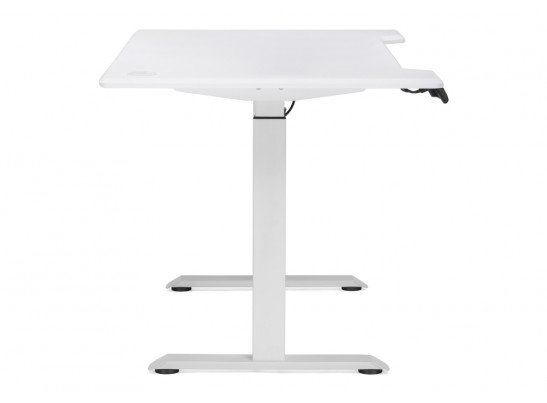 Компьютерный стол Маркос с механизмом подъема 140х80х75 белая шагрень / белый в Кургане