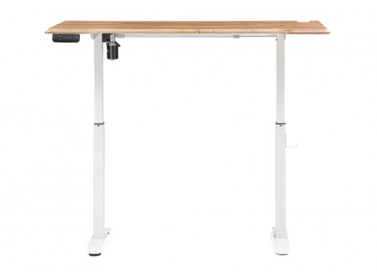 Компьютерный стол Маркос с механизмом подъема 140х80х75 белый / дуб вотан в Кургане