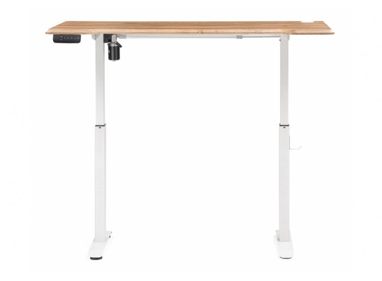 Компьютерный стол Маркос с механизмом подъема 140х80х75 белый / вотан дуб в Кургане