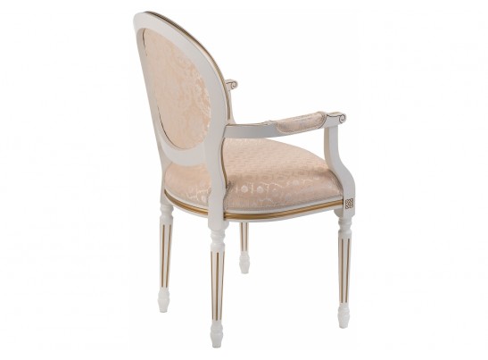 Кресло Данте молочный с золотой патиной в Кургане