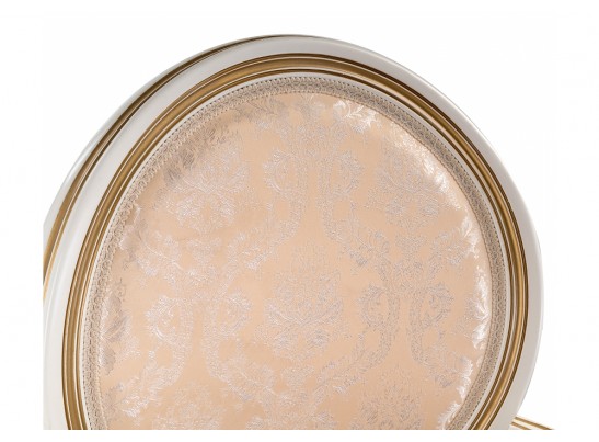 Кресло Данте молочный с золотой патиной в Кургане