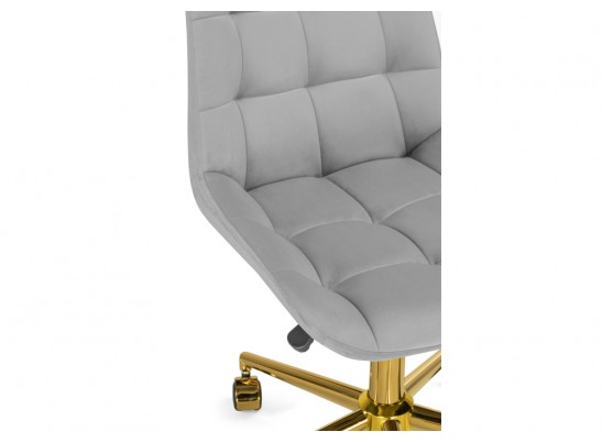Компьютерное кресло Честер светло-серый / золото в Кургане