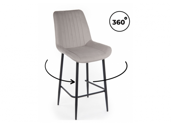 Полубарный стул Седа 360 латте (zd 290) / черный в Кургане