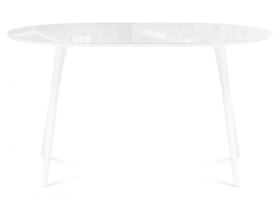 Стеклянный стол Абилин 100(140)х76 ультра белое стекло / белый / белый матовый в Кургане