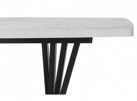 Деревянный стол Эудес 160(205)х90 сабия / черный