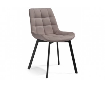 Стул на металлокаркасе Челси латте / черный