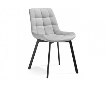 Стул на металлокаркасе Челси светло-серый / черный