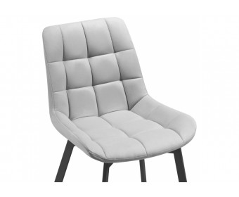 Стул на металлокаркасе Челси светло-серый / черный