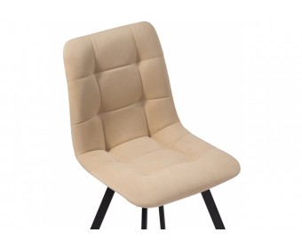 Стул на металлокаркасе Чилли бежевый / черный