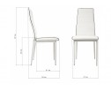 Стул на металлокаркасе DC2-001 white / black в Кургане