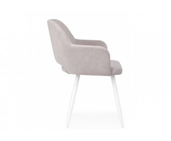 Стул на металлокаркасе Эолин светло-серый (glory 36) / белый