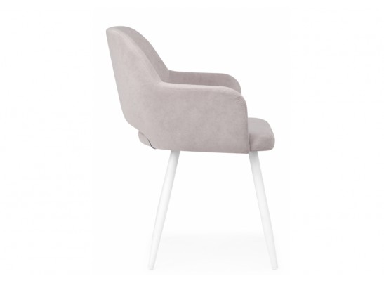 Стул на металлокаркасе Эолин светло-серый (glory 36) / белый в Кургане