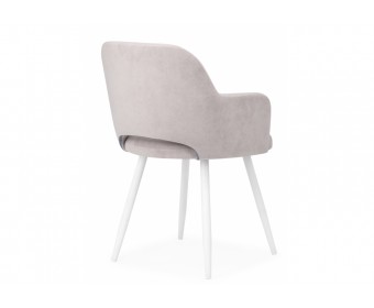 Стул на металлокаркасе Эолин светло-серый (glory 36) / белый