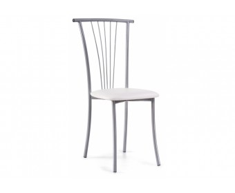 Стул на металлокаркасе Grigori белый полимер / светлый мусс