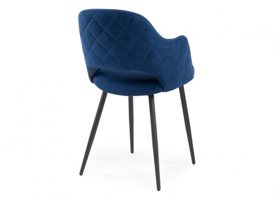 Стул на металлокаркасе Гутрид прошивка ромбы сзади темно-синий / черный в Кургане