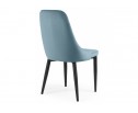 Стул на металлокаркасе Kora light blue / black
