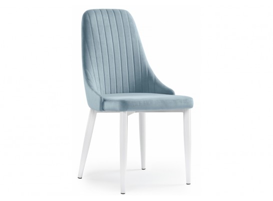 Стул на металлокаркасе Kora light blue / white в Кургане