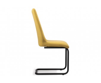 Стул на металлокаркасе Лулла черный / горчичный