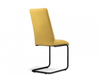 Стул на металлокаркасе Лулла черный / горчичный