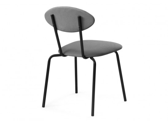 Стул на металлокаркасе Мареон катания сильвер / черный матовый в Кургане